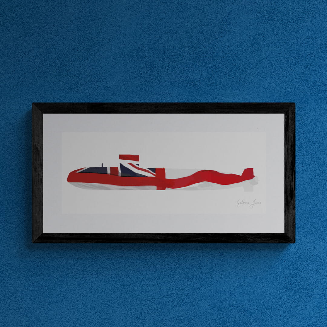 Swiftsure Class Submarine White Ensign Print