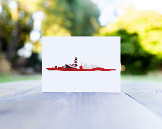 Duke Class Type 23 Frigate White Ensign Greeting Card