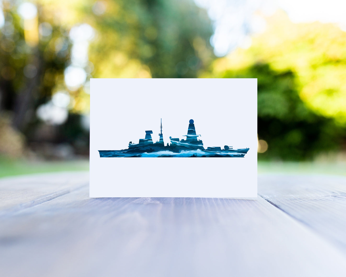 Daring Class Type 45 Destroyer Stormy Seas Greeting Card