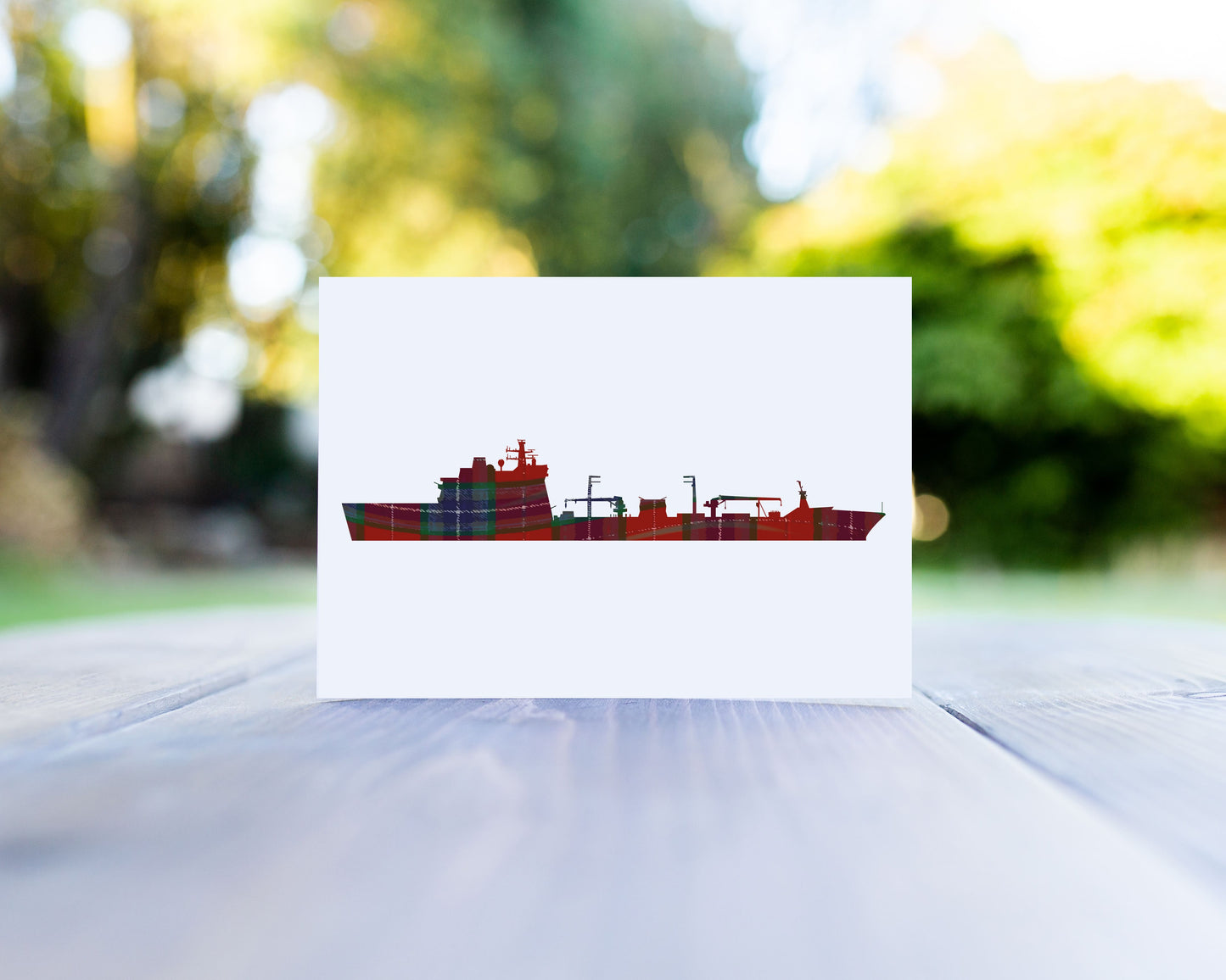 RFA Tidesurge Inverclyde Tartan Greeting Card