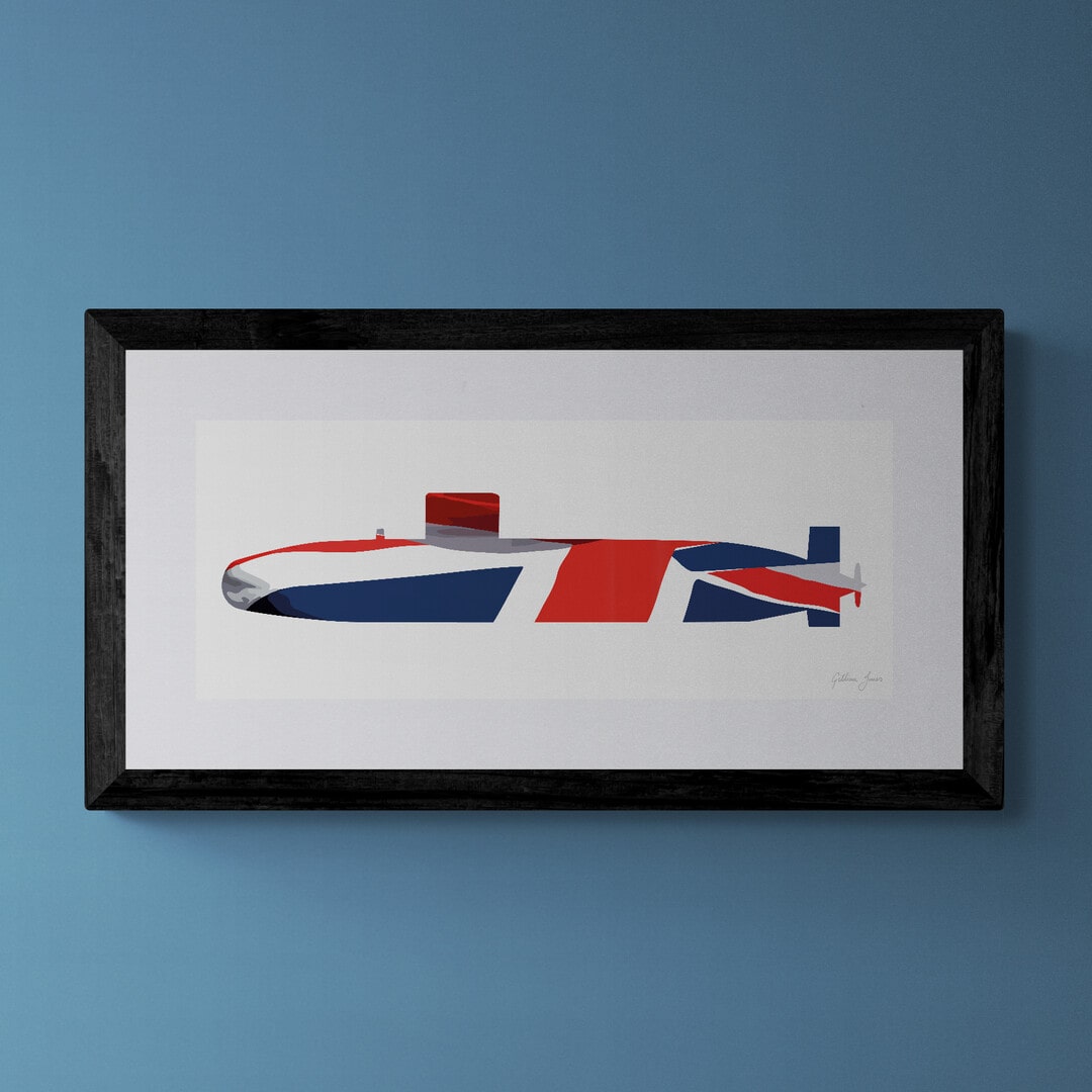 Trafalgar Class Submarine Union Flag Print