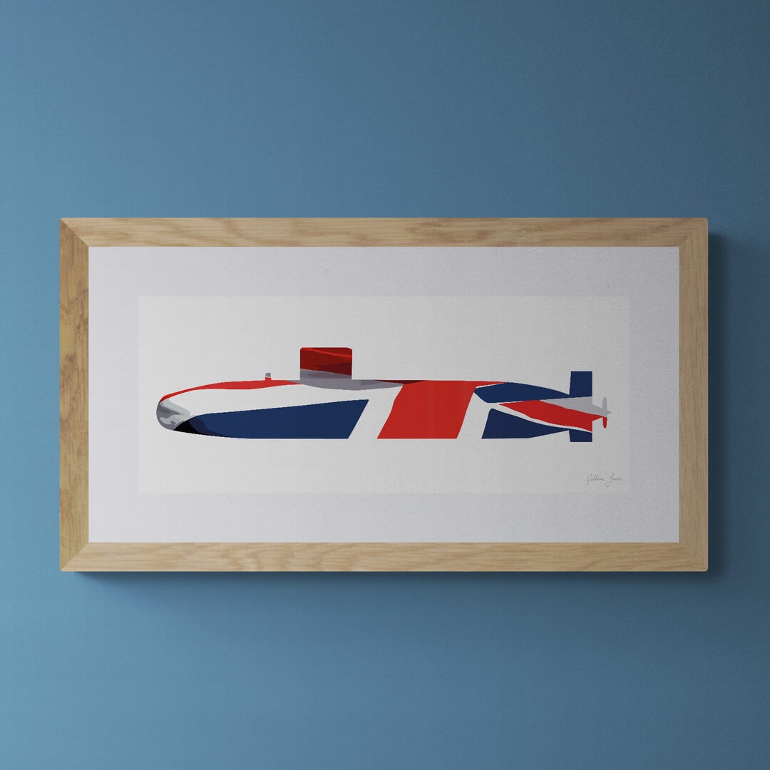 Trafalgar Class Submarine Union Flag Print