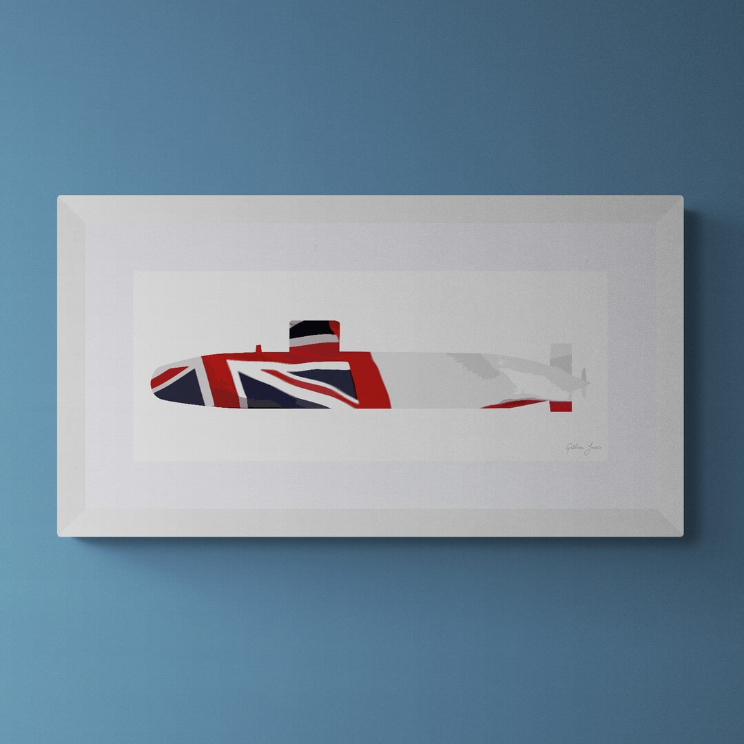 Trafalgar Class Submarine White Ensign Print