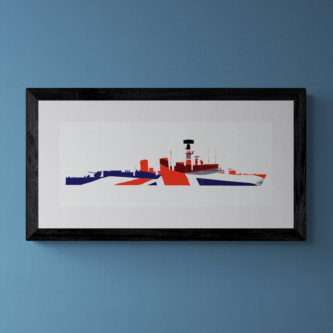 Tribal Class Type 81 Frigate Union Flag Print