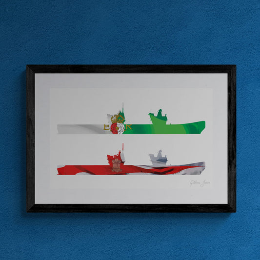 HMS Queen Elizabeth and HMS Prince of Wales Print