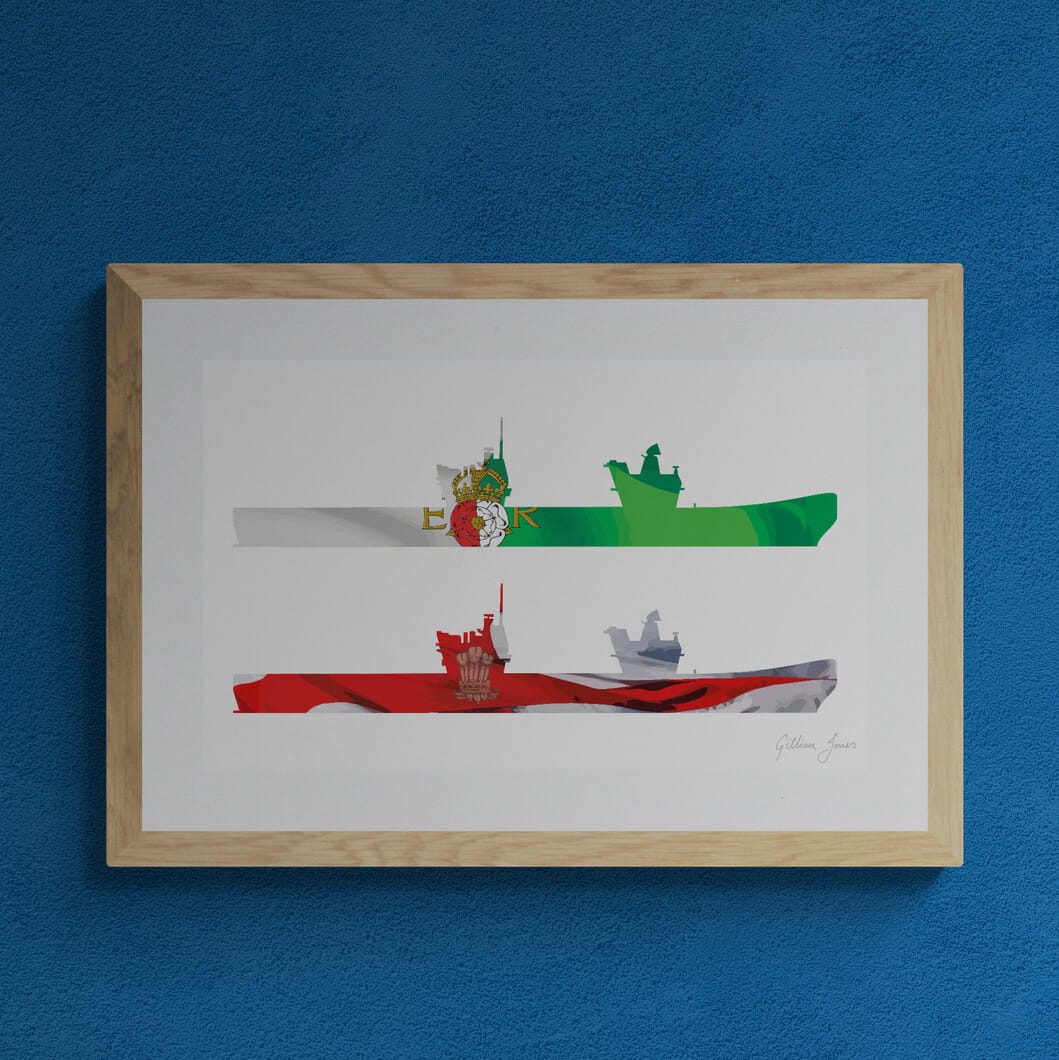 HMS Queen Elizabeth and HMS Prince of Wales Print