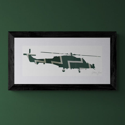 Wildcat AH1 Commando Helicopter Force Print