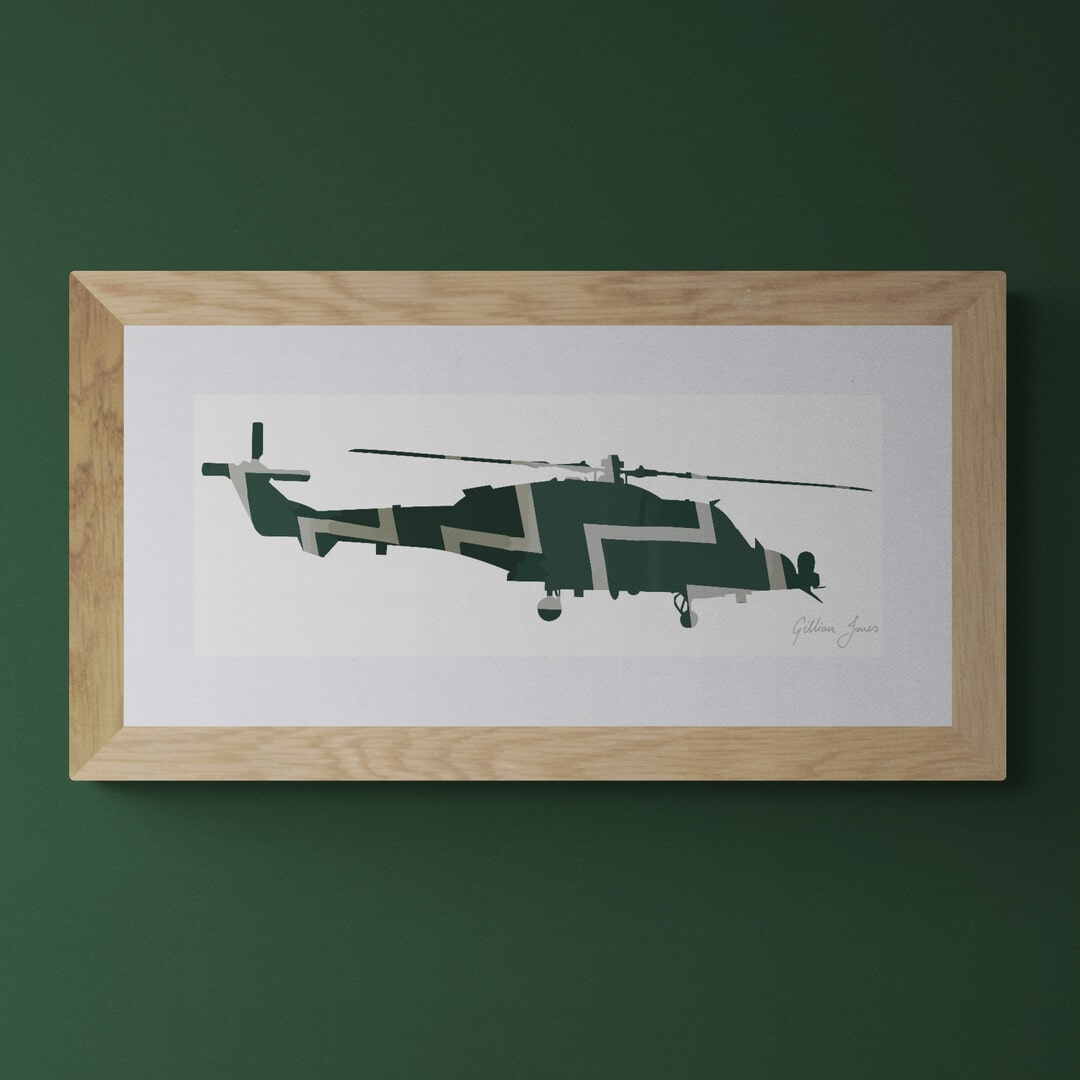 Wildcat AH1 Commando Helicopter Force Print