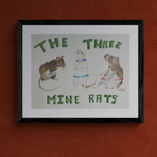 Three Mine Rats Print