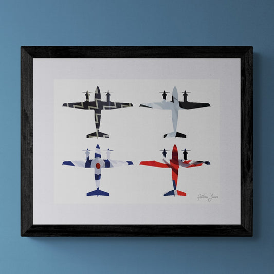 750 Naval Air Squadron Print by Gillian Jones in a black frame