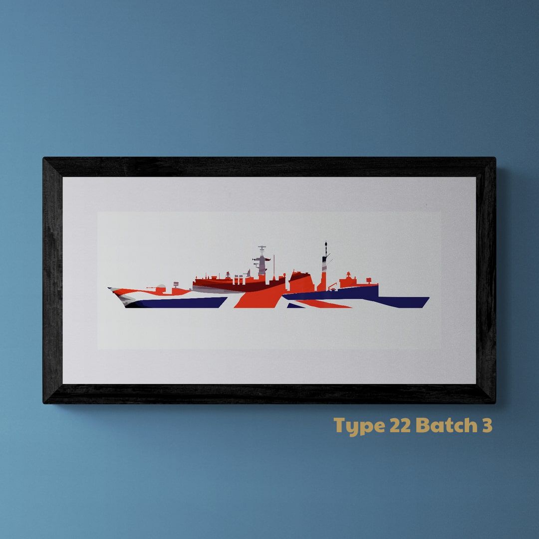 Broadsword Class Type 22 Frigate Union Flag Print