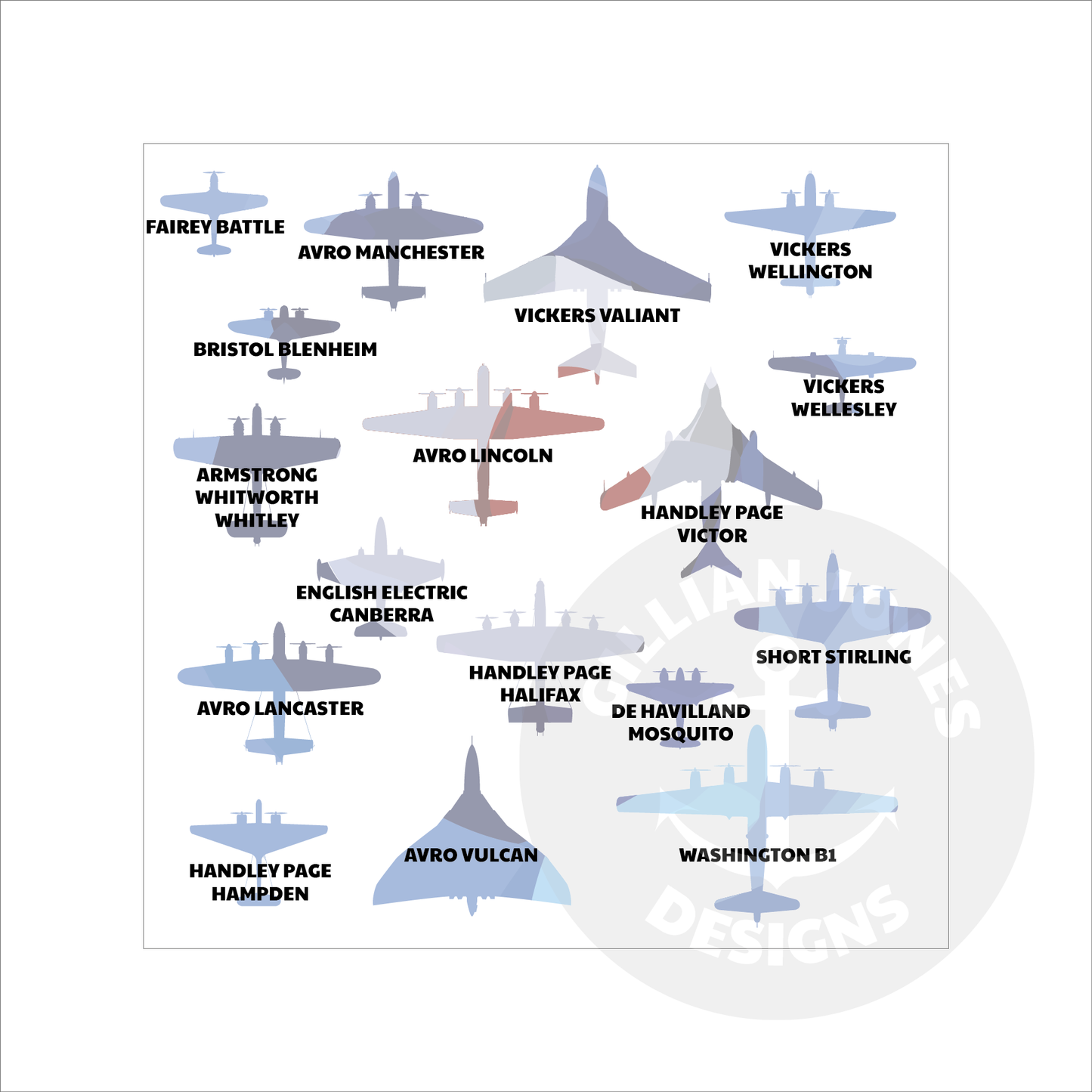 The Aircraft of Bomber Command Print