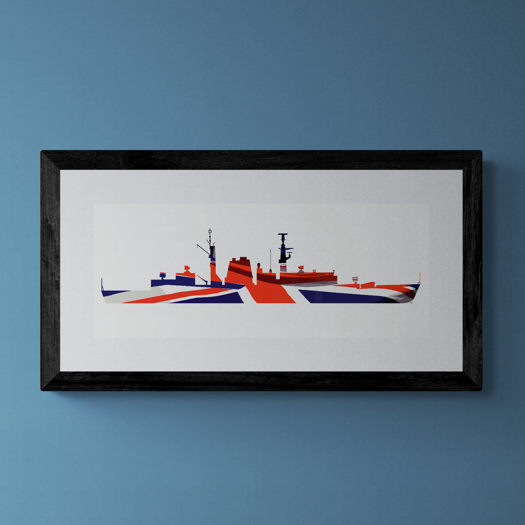 Broadsword Class Type 22 Frigate Union Flag Print