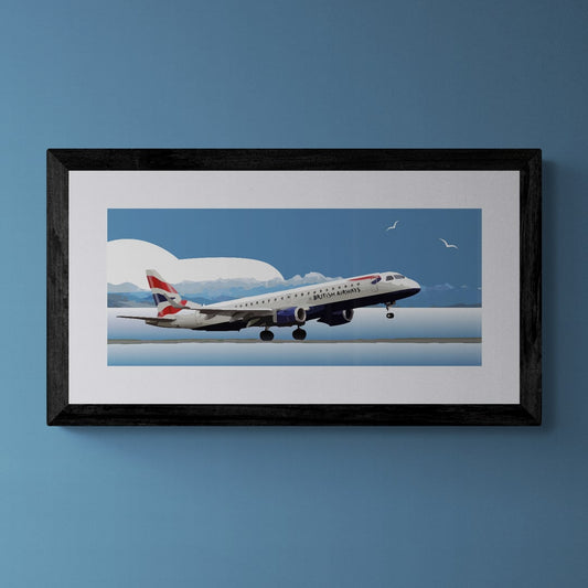 British Airways Embraer 190 Print