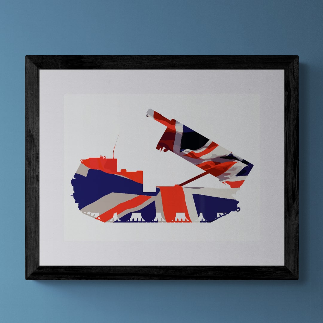 M270 Multiple Launch Rocket System Union Flag Print