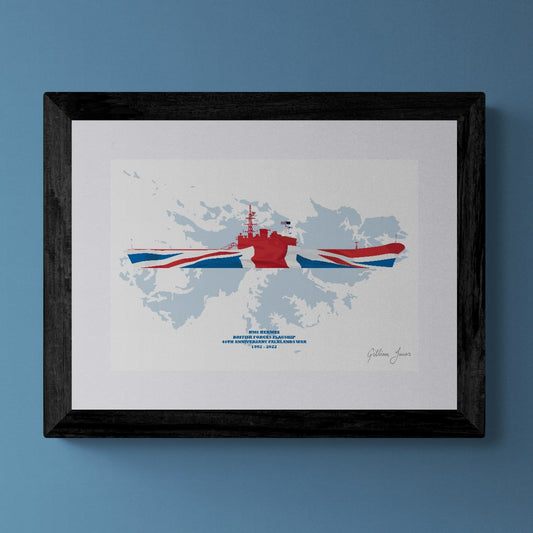 HMS HERMES 40th Anniversary of the Falklands War Fine Art Print