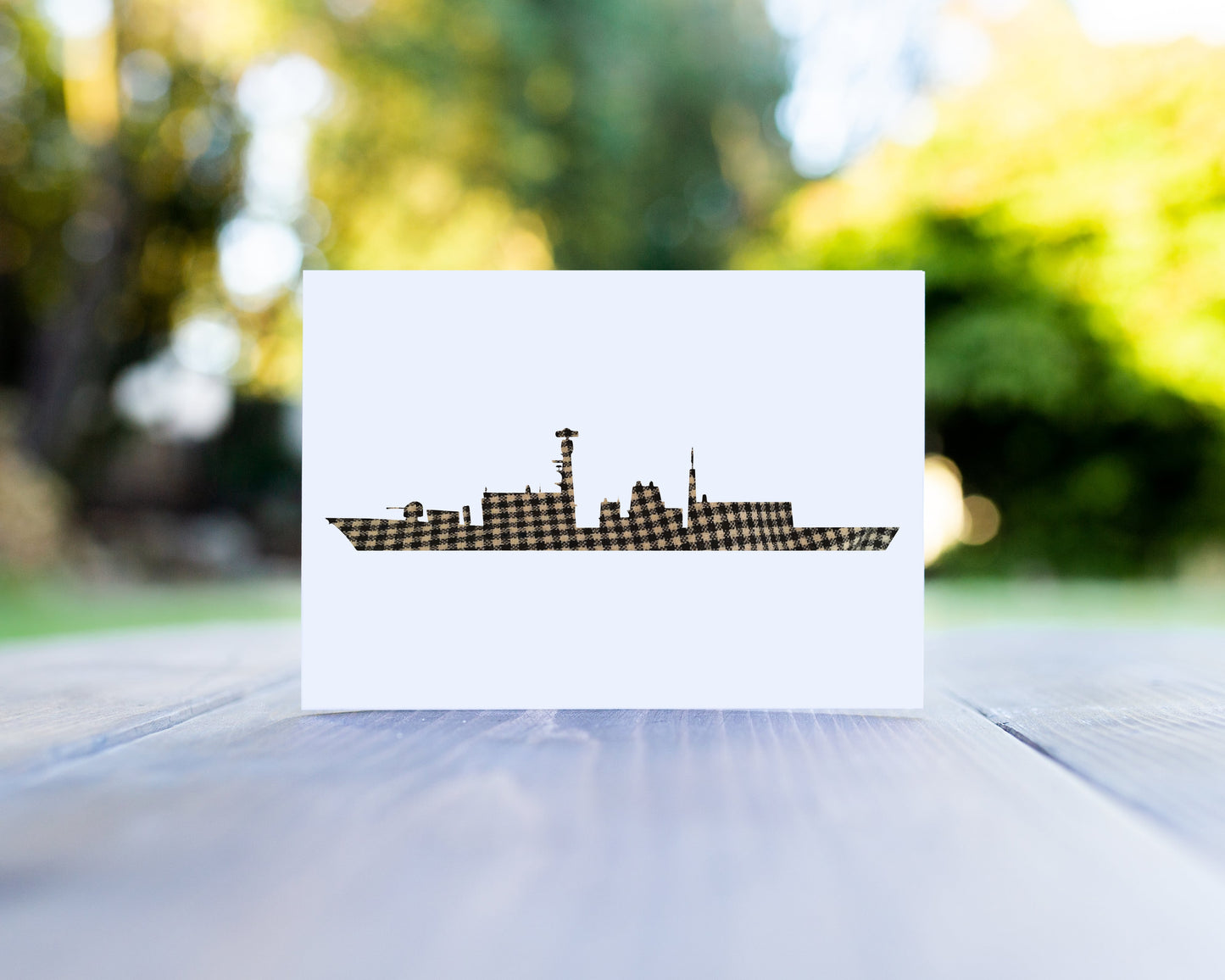 HMS Northumberland Tartan Greeting Card
