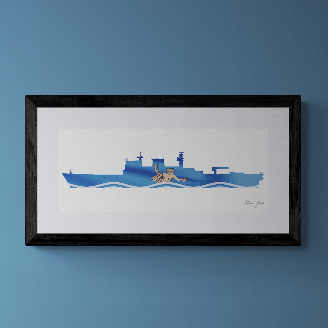 HMS Ocean Neptune Print