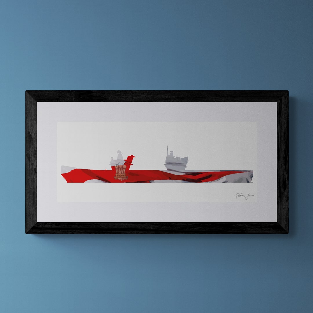 HMS Prince of Wales Feathers Print
