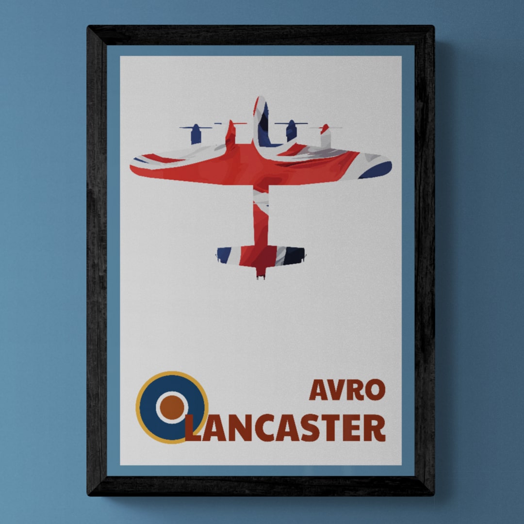 Avro Lancaster poster by Gillian Jones. Royal Air Force Bomber Command.