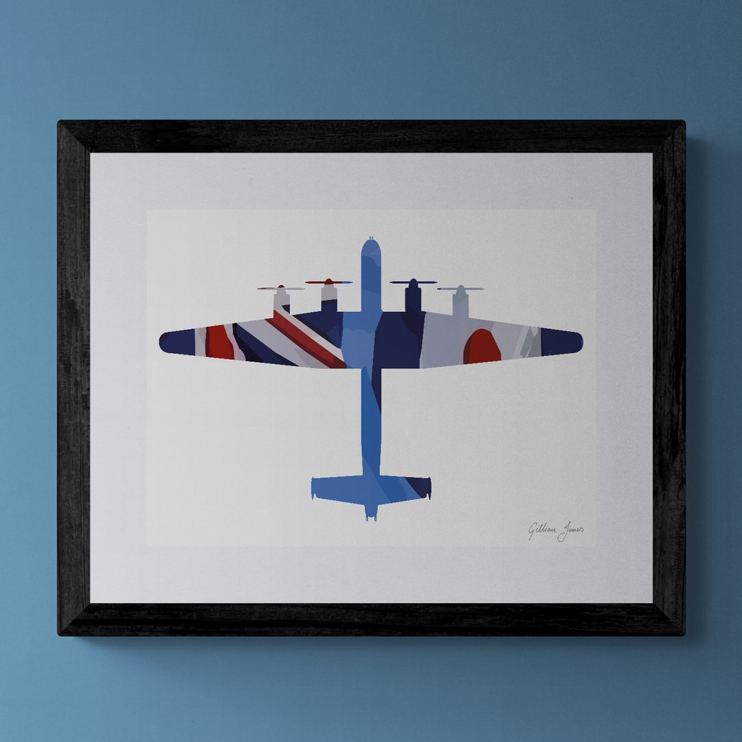 Avro Lincoln RAF Ensign Print