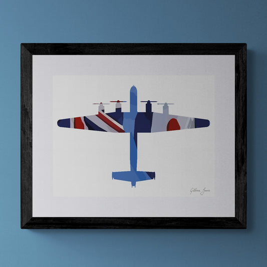 Avro Lincoln RAF Ensign Print