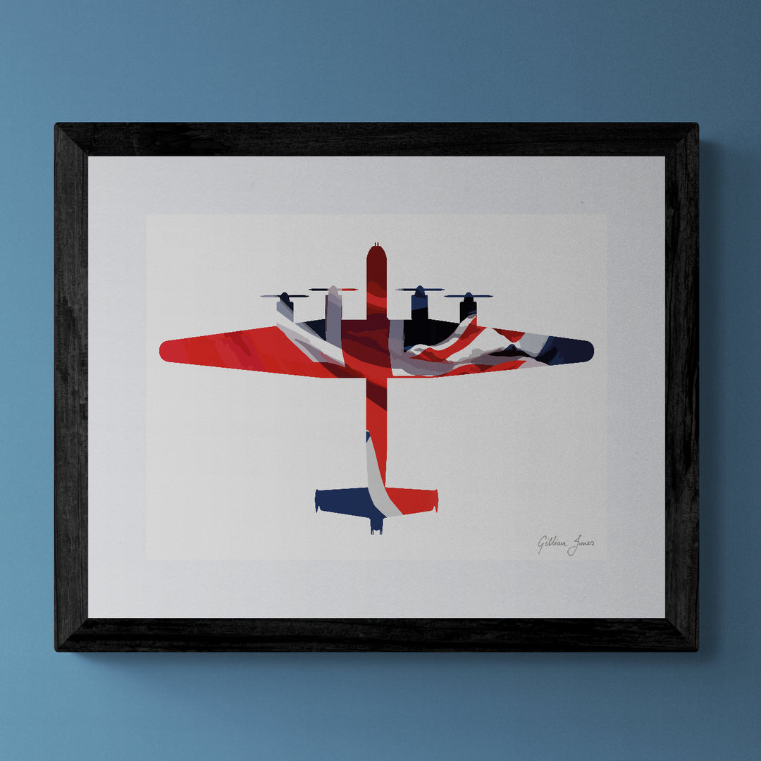 Avro Lincoln Union Flag Print