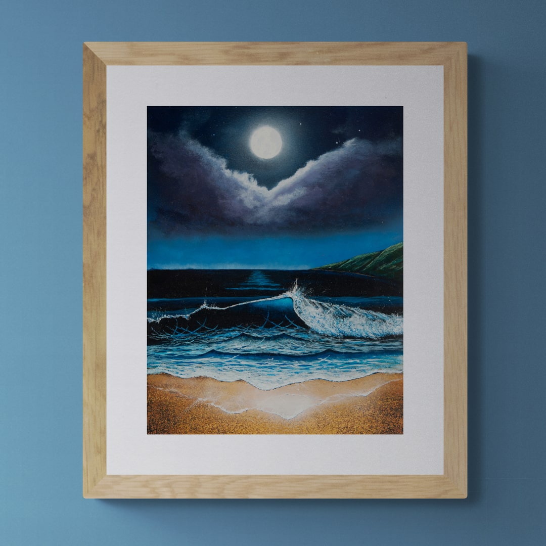 "Moonlight sea" fine art print