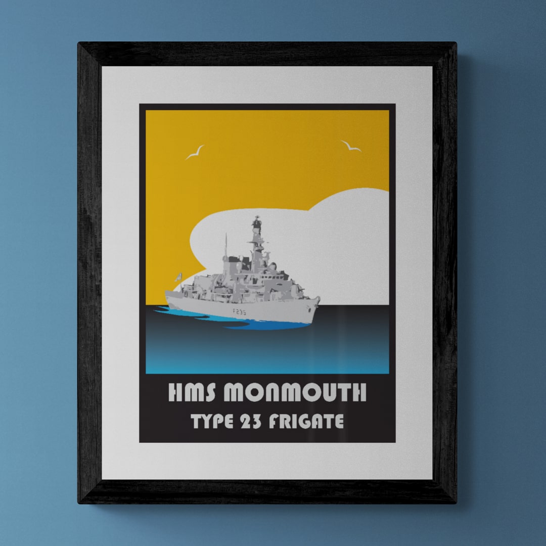 Duke Class Type 23 Frigate Retro Print