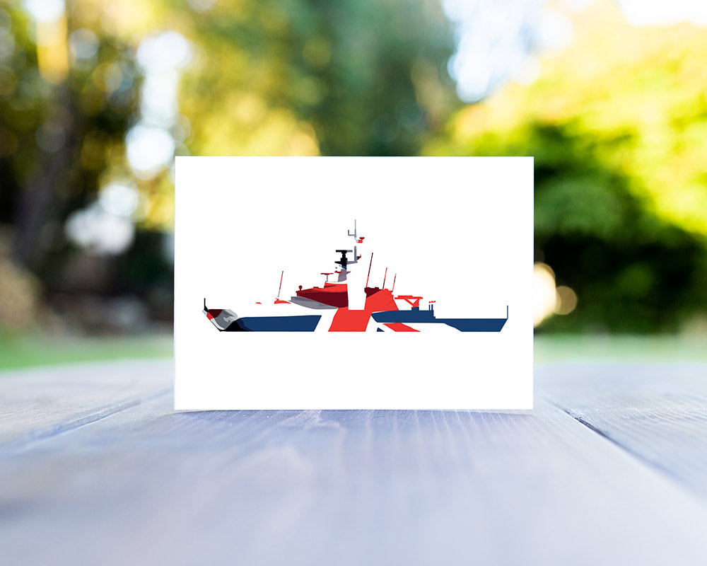 River Class Batch 2 OPV Union Flag Greeting Card