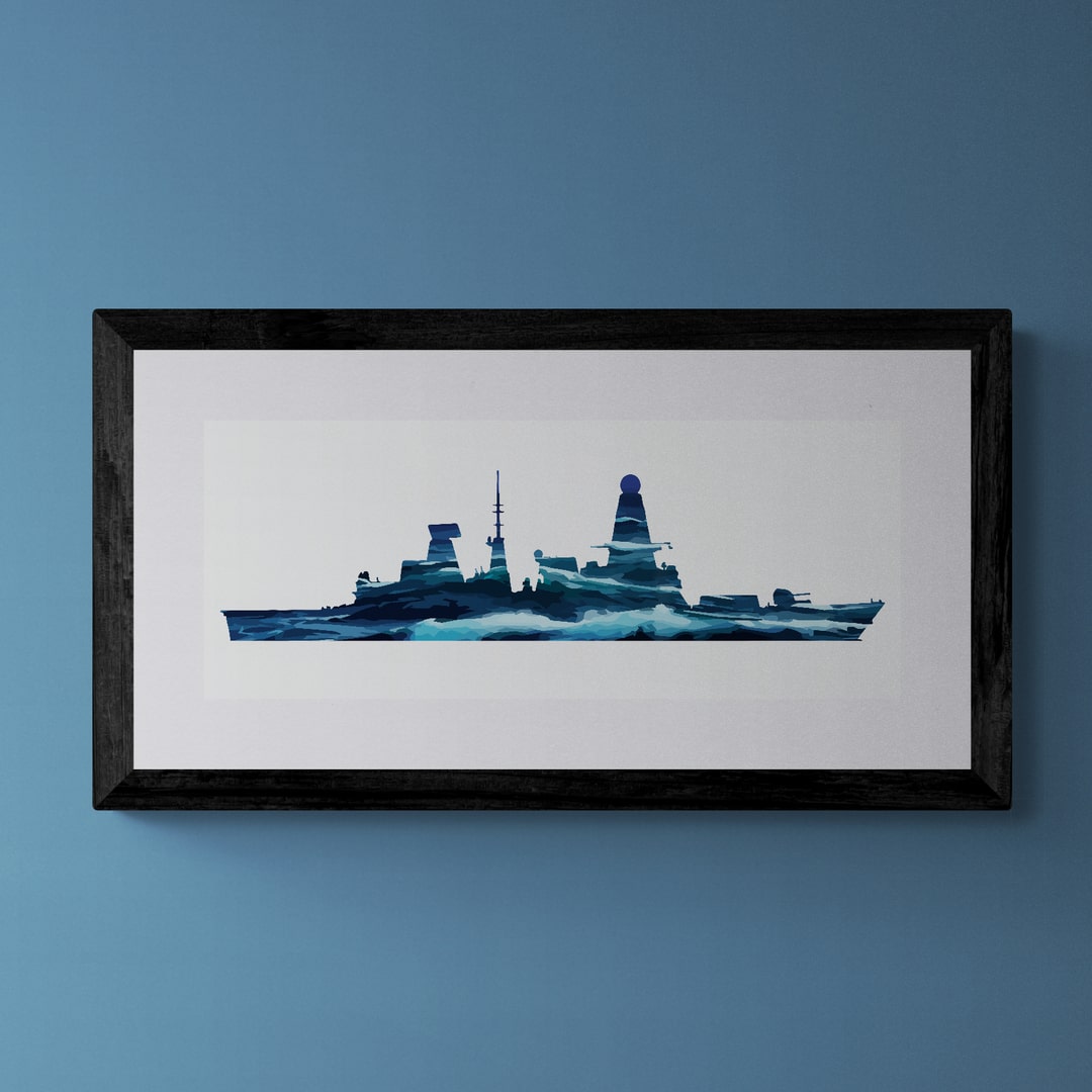 Daring Class Type 45 Destroyer Stormy Seas Print