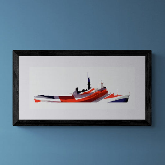 Fearless Class Landing Platform Dock Union Flag Print