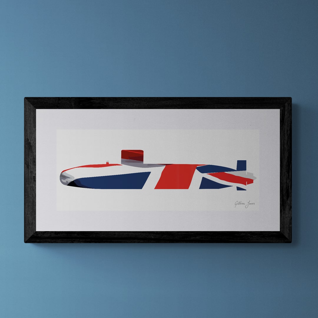 Trafalgar Class Submarine Union Flag Print