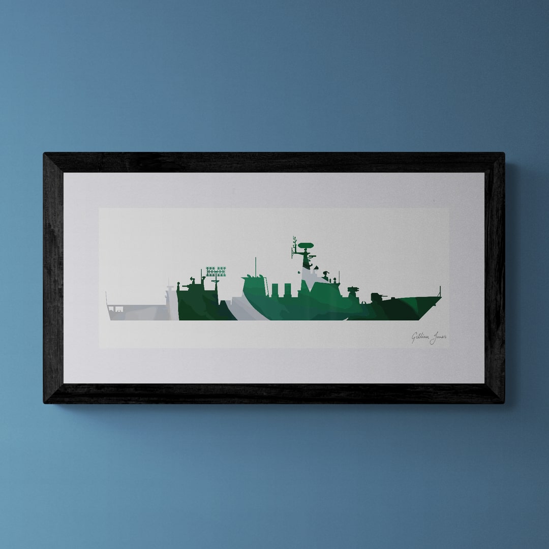 Zulfiquar Class Frigate Pakistan Flag Print