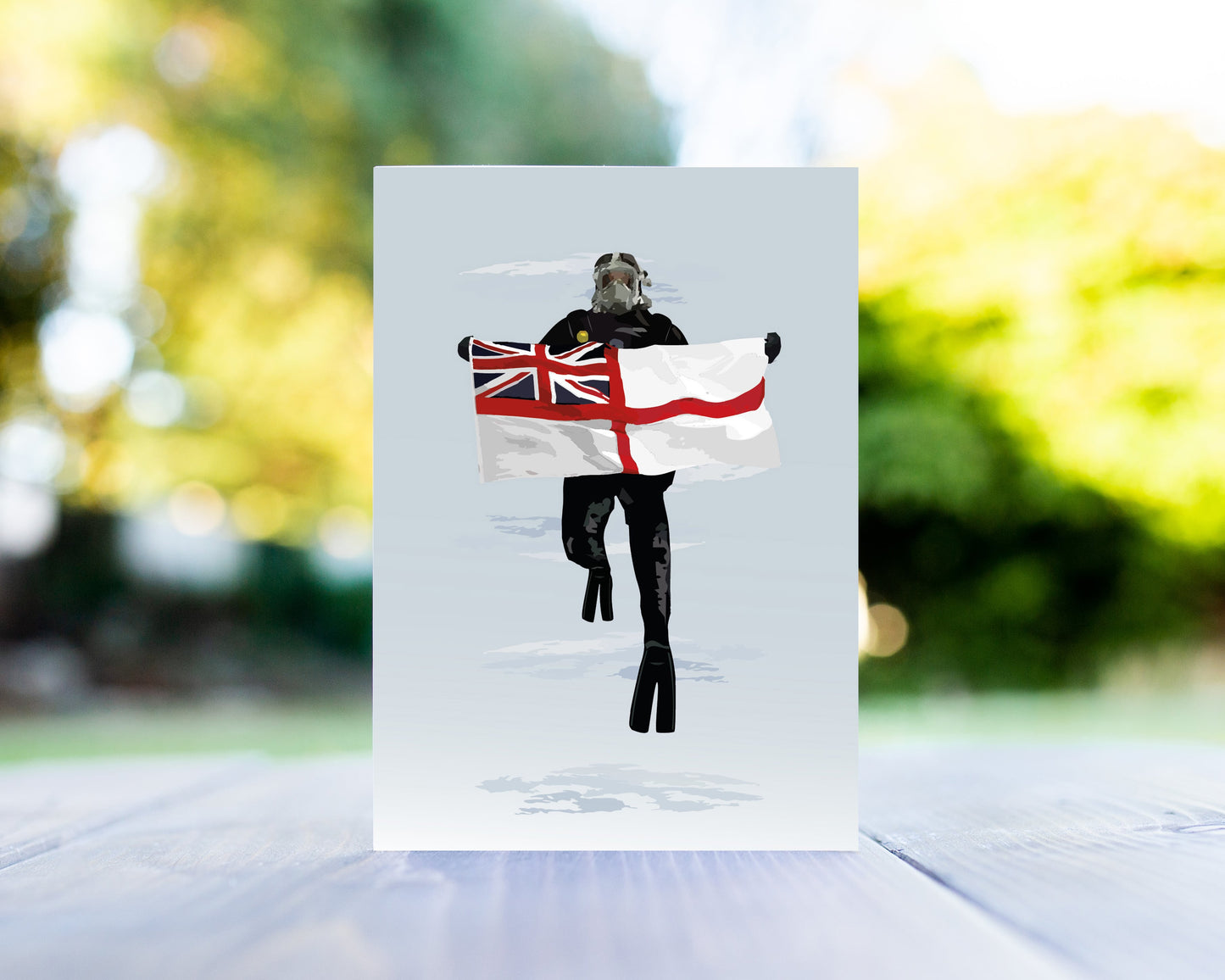 White Ensign Diver Greeting Card